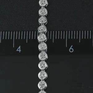 9ct White Gold 0.25ct Diamond Tennis Bracelet 6.75″ 3.5mm