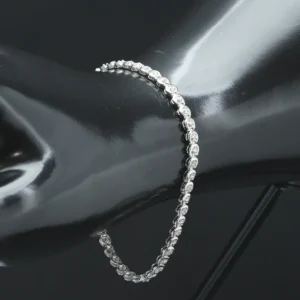 9ct White Gold 0.25ct Diamond Tennis Bracelet 7″ 4mm