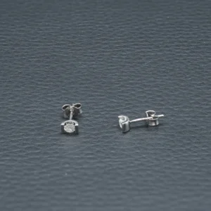 9ct White Gold 0.20ct Diamond Solitaire Stud Earrings