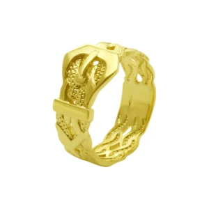 9ct Yellow Gold Buckle Ring