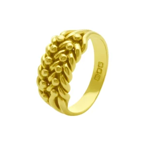 18ct Yellow Gold Keeper Ring