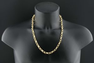 9ct Yellow Gold Gypsy Link Chain 28″ 8.5mm