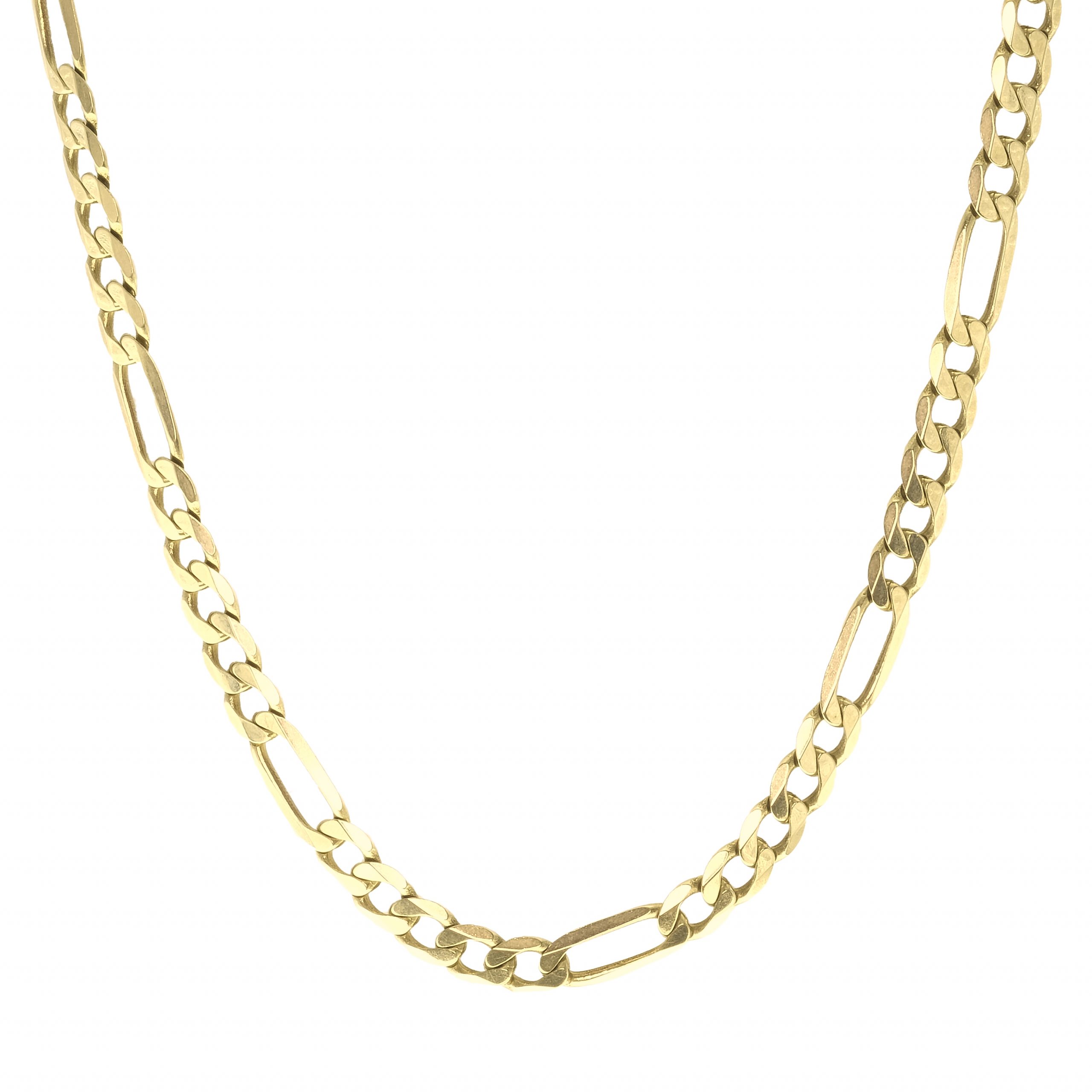 9ct Yellow Gold Figaro Chain 20" 6mm