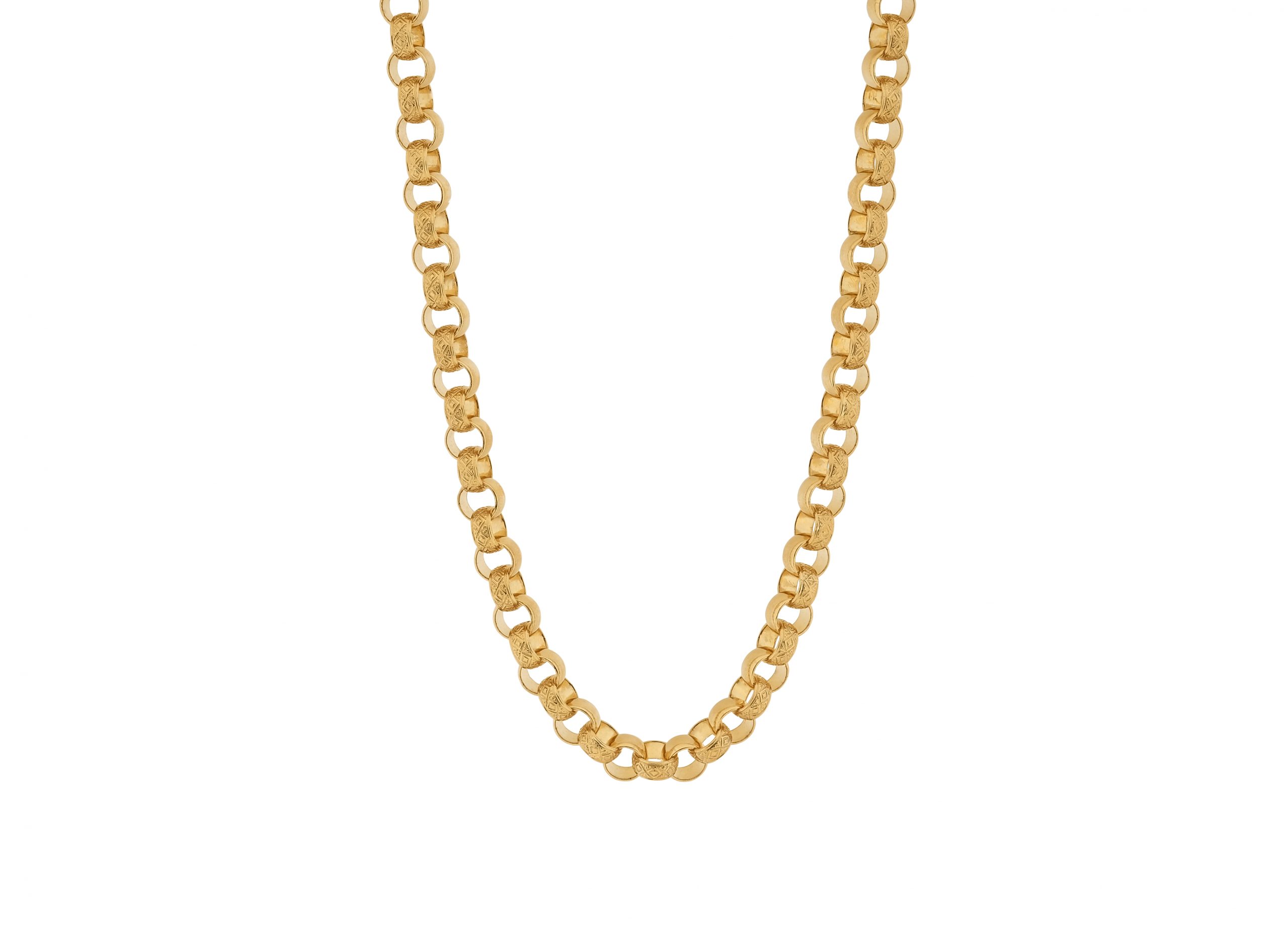 9ct Yellow Gold Heavy Belcher Chain 28" 14.5mm