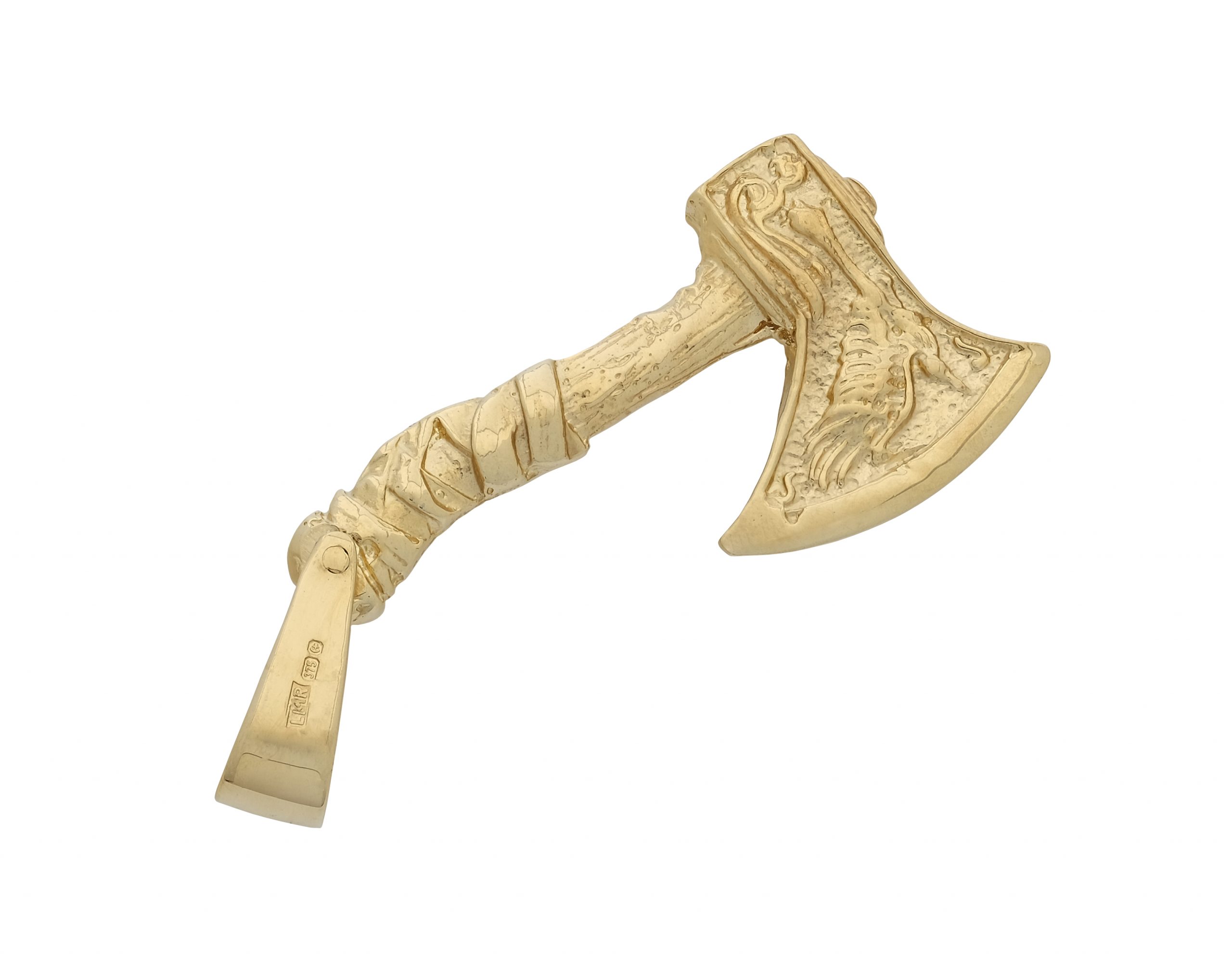 9ct Yellow Gold Axe Pendant