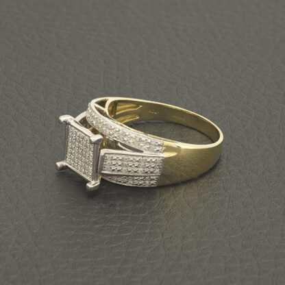 10ct Yellow and White Gold 0.30ct Diamond Castle Ring - Image 3