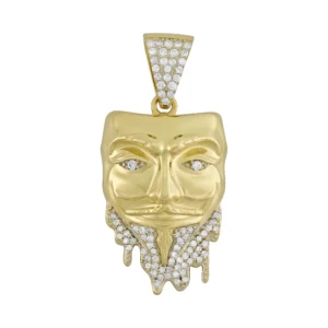 9ct Yellow Gold 0.50 Diamond Guy Fawkes Pendant