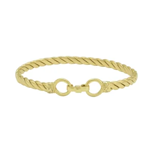 9ct Yellow Gold Double Loop Bangle