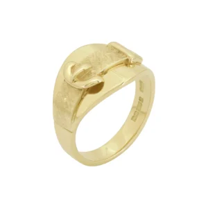 9ct Yellow Gold Buckle Ring