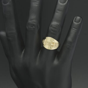 9ct Yellow Gold Buckle Ring