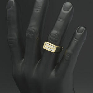 18ct Yellow Gold 0.50ct Diamond Signet Ring