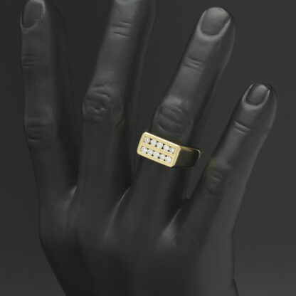 18ct Yellow Gold 0.50ct Diamond Signet Ring - Image 5