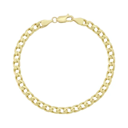 18ct Yellow Gold Curb Bracelet 7.5″ 5mm