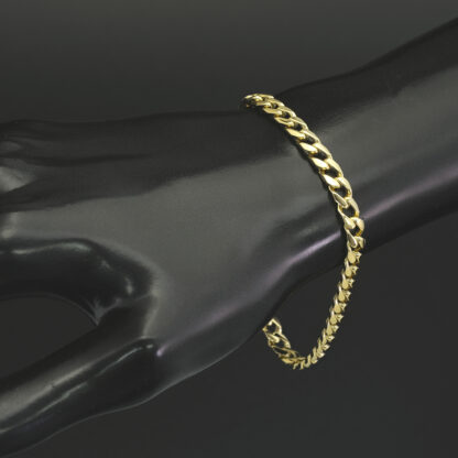 18ct Yellow Gold Curb Bracelet 7.5″ 5mm - Image 4