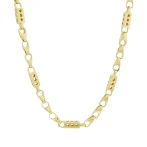 9ct Yellow Gold Fancy Link Chain 24&#8243; 5mm