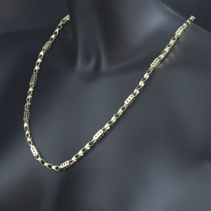 9ct Yellow Gold Fancy Link Chain 24" 5mm - Image 3