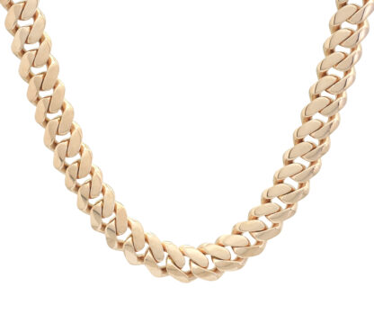 9ct Rose Gold Cuban Chain 20" 10mm