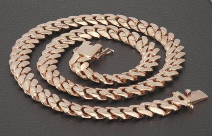 9ct Rose Gold Cuban Chain 20" 10mm - Image 4