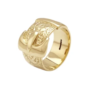 9ct Yellow Gold Buckle Ring