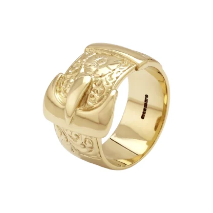 9ct Yellow Gold Buckle Ring