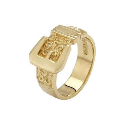 9ct Yellow Gold Buckle Ring