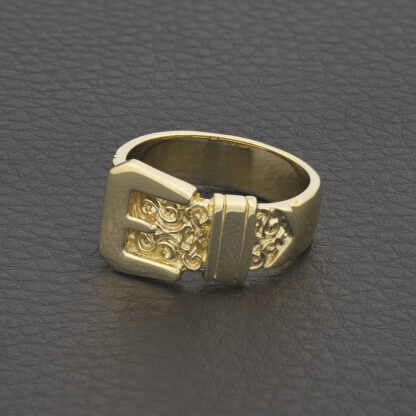 9ct Yellow Gold Buckle Ring - Image 4