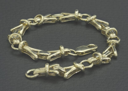 9ct Yellow Gold Fancy Link Bracelet 3.5mm 8'' - Image 2