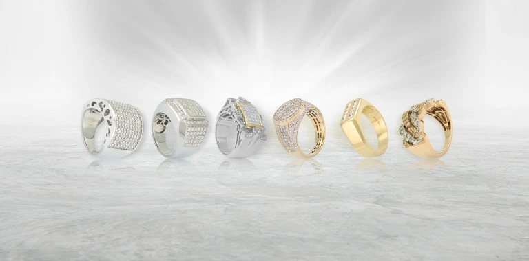 Men's Stylish 9ct & 18ct Gold Rings