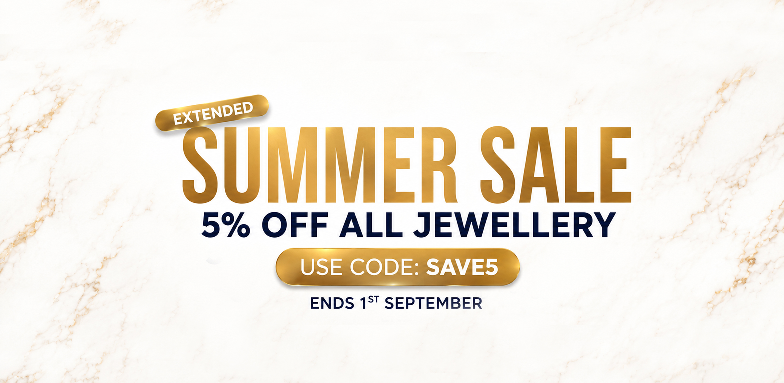 Extended Summer Sale – Save 5% on all new and pre-owned jewellery with code SAVE5. Offer ends 1st September.